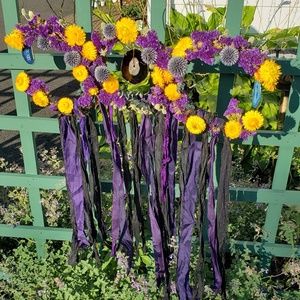 Large Crystal triple moon goddess wreath